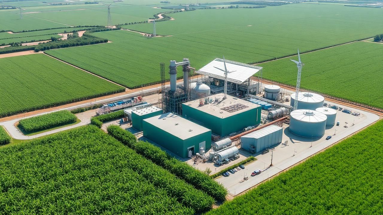 Planta de biocombustível